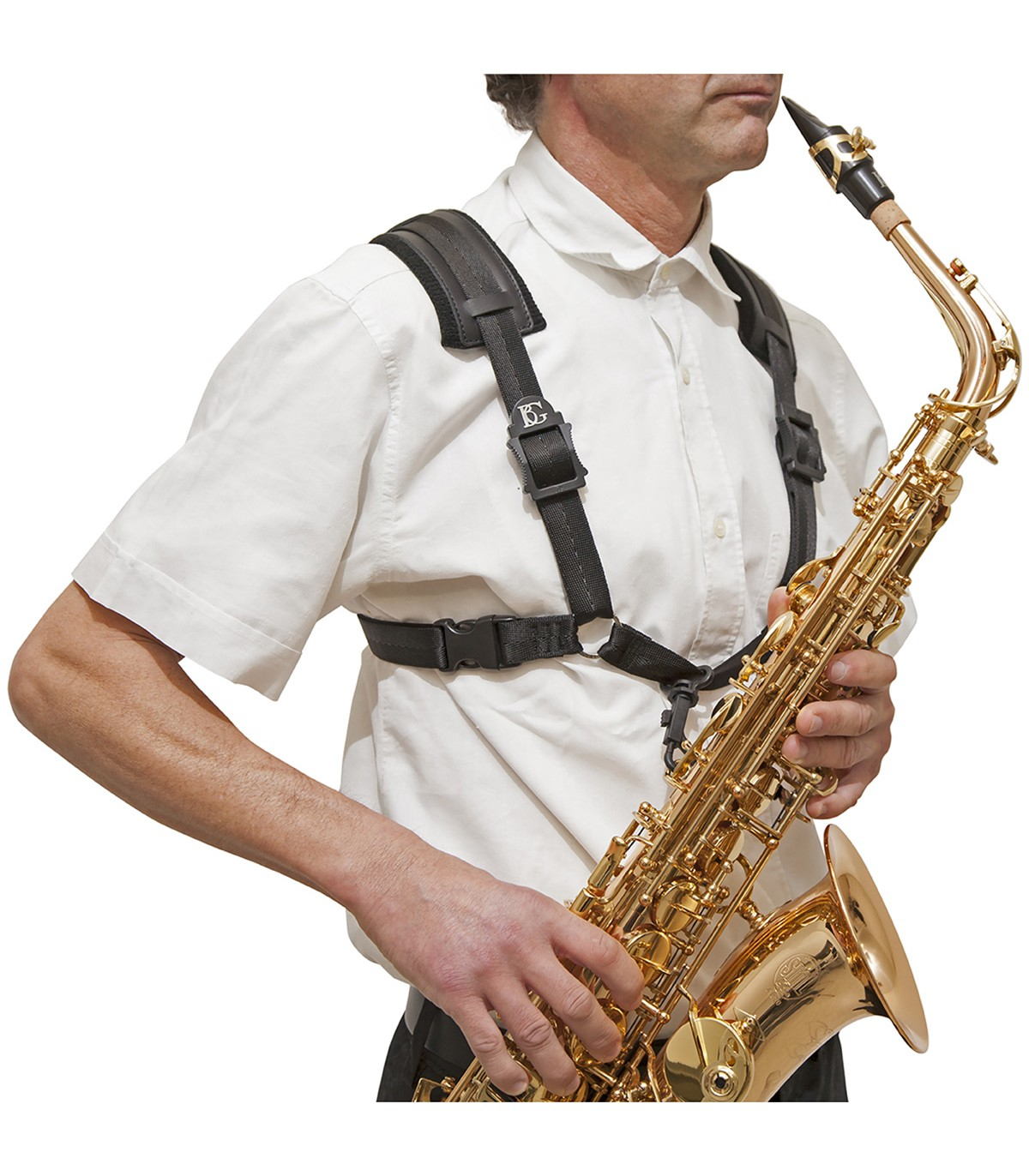 BG France Comfort Kreuzgurt - Saxophon - Herren - Extra Schulterstütze