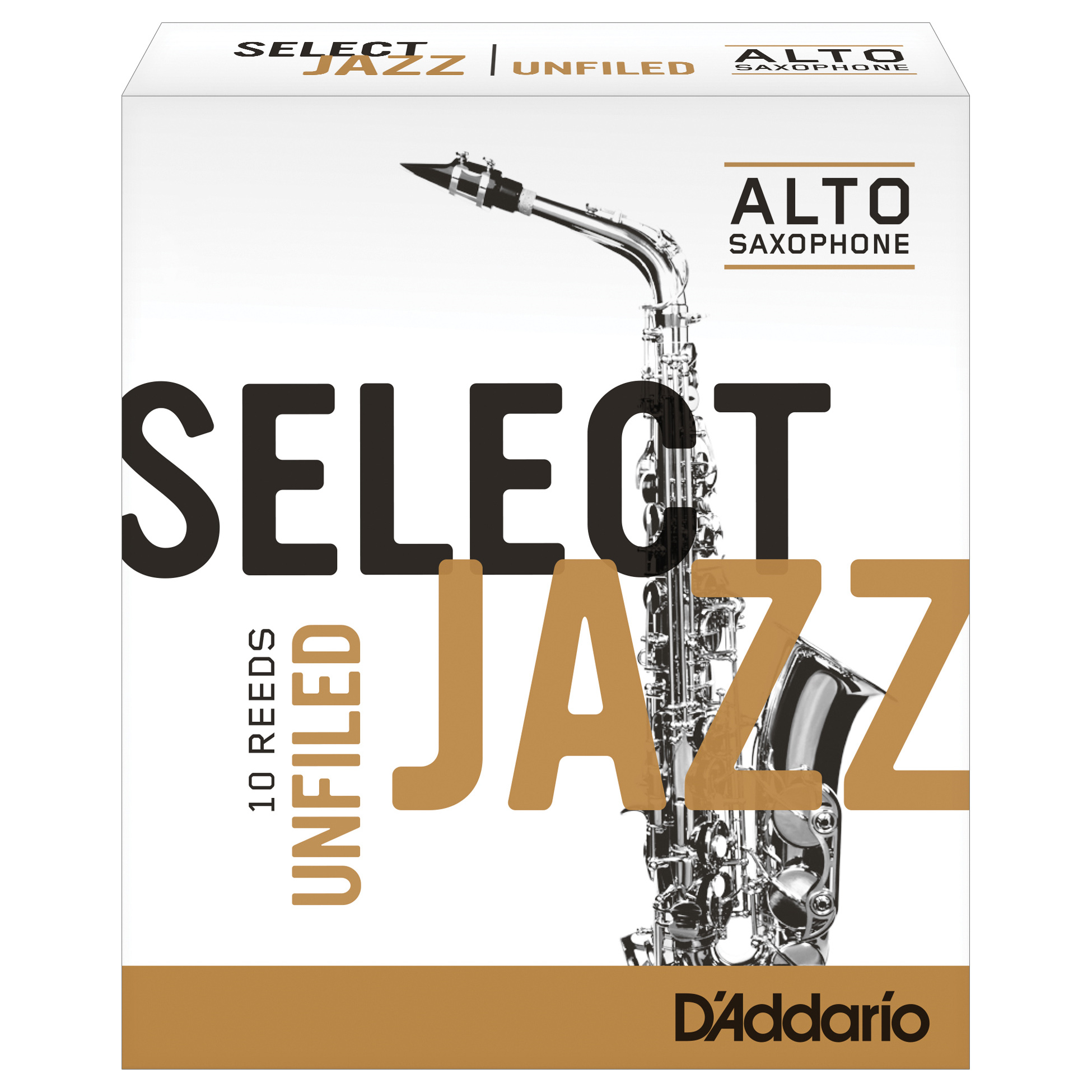 D'Addario Jazz Select Unfiled Reeds - Alto Sax (Box of 10)