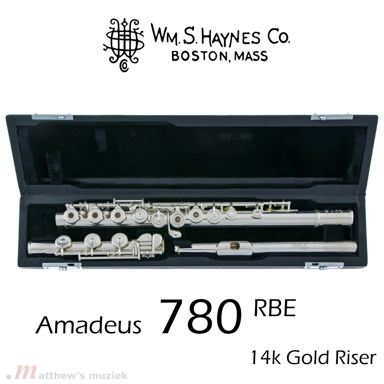 Haynes Flute - Amadeus AF-780 REBO with 14K Gold Riser