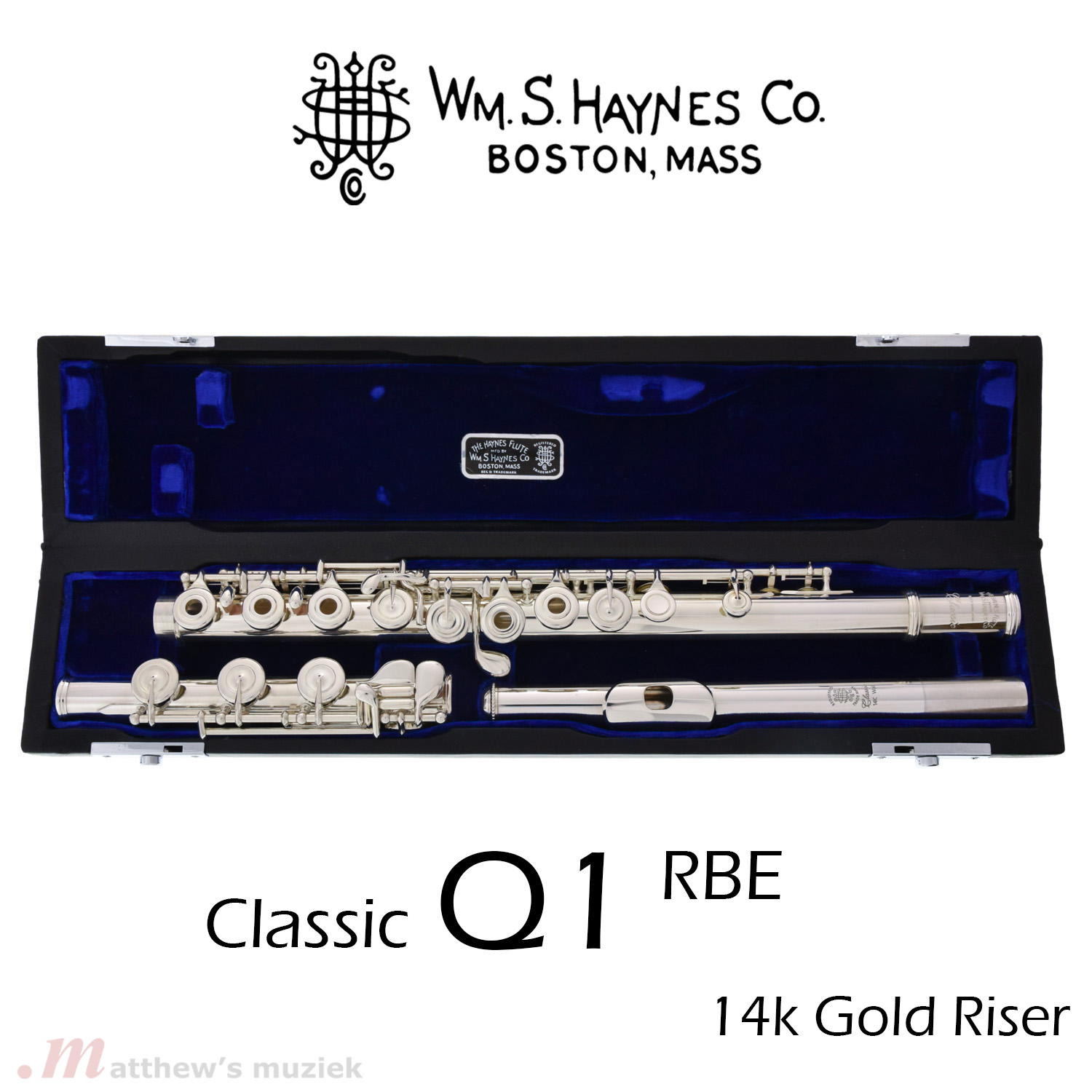Haynes Querflöte - Classic Q1 - RBE mit 14K Gold Kamin