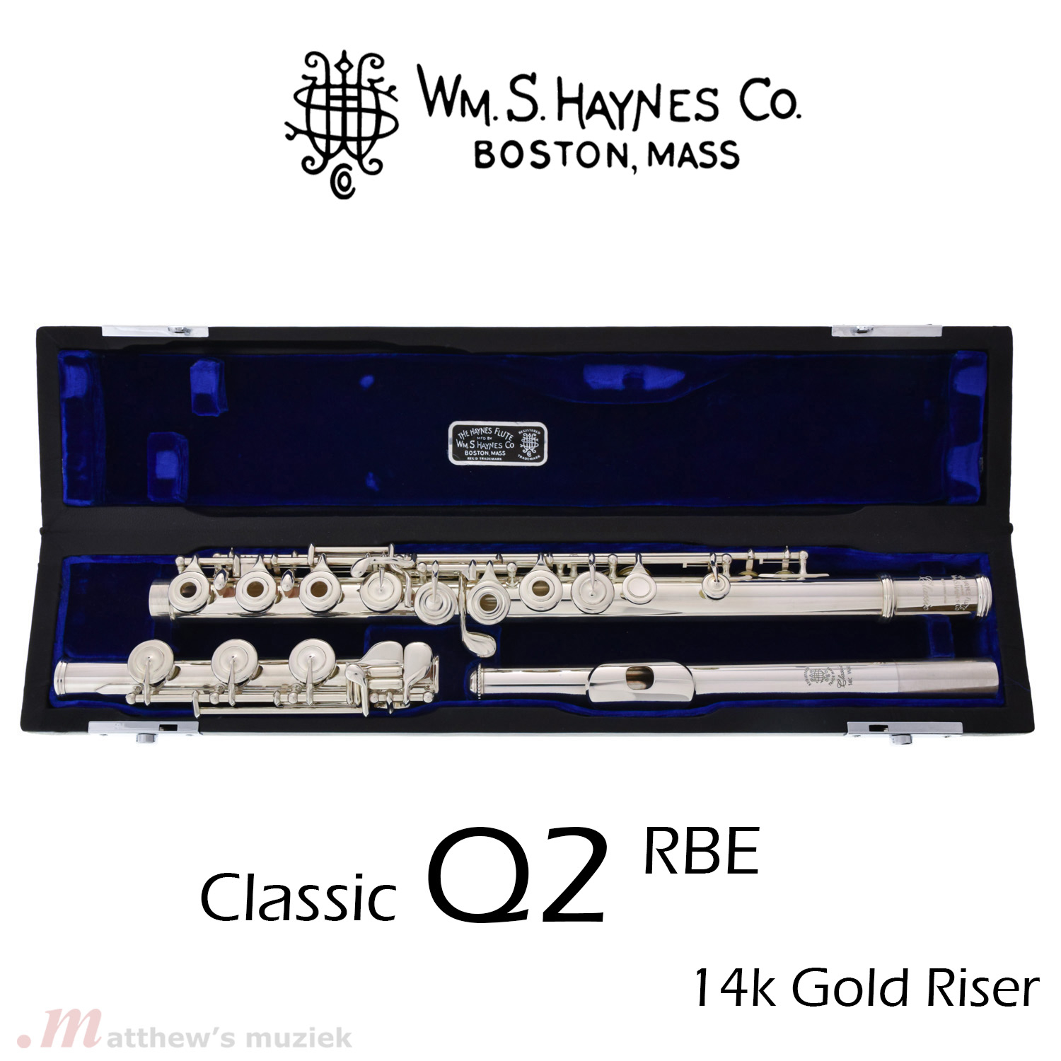 Haynes Querflöte - Classic Q2 - RBE mit 14K Gold Kamin