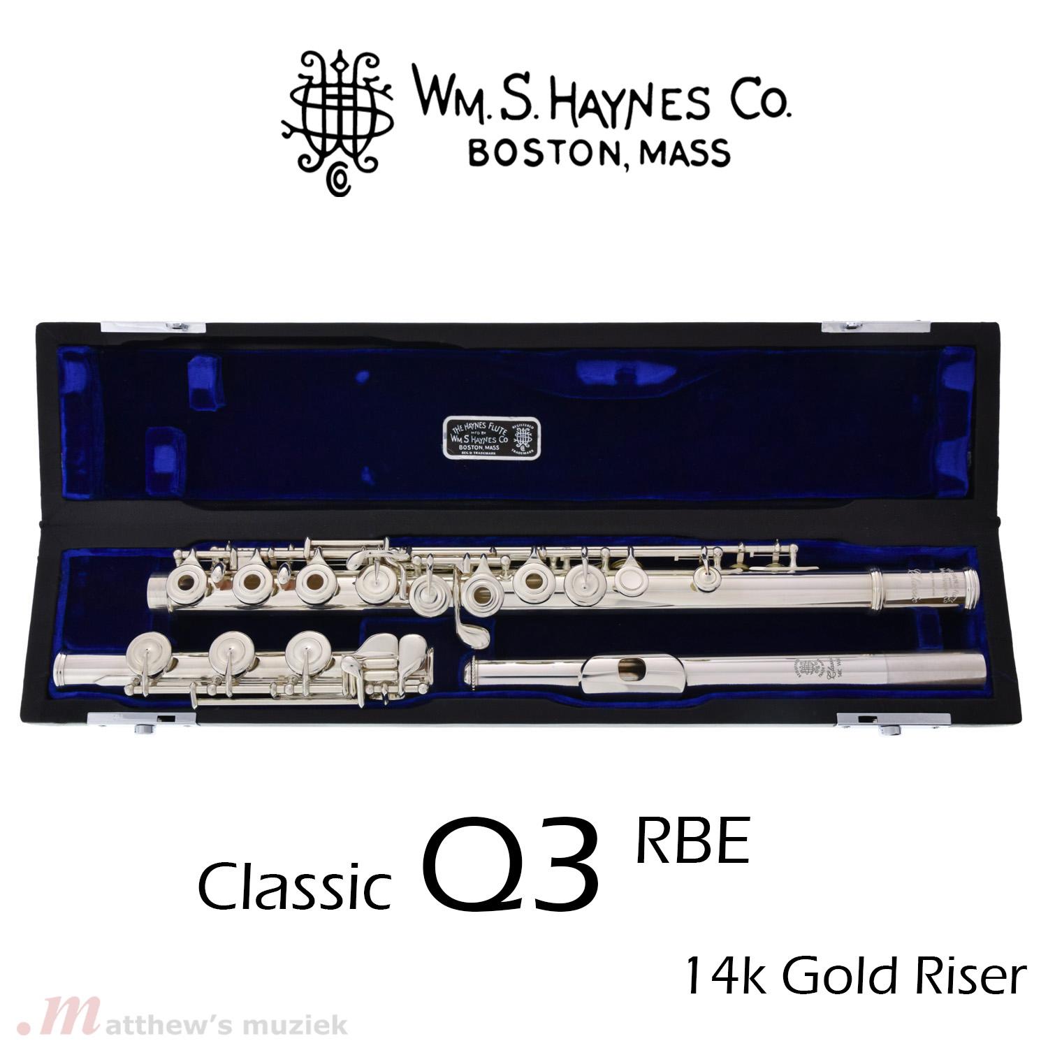 Haynes Querflöte - Classic Q3 - RBE mit 14K Gold Kamin