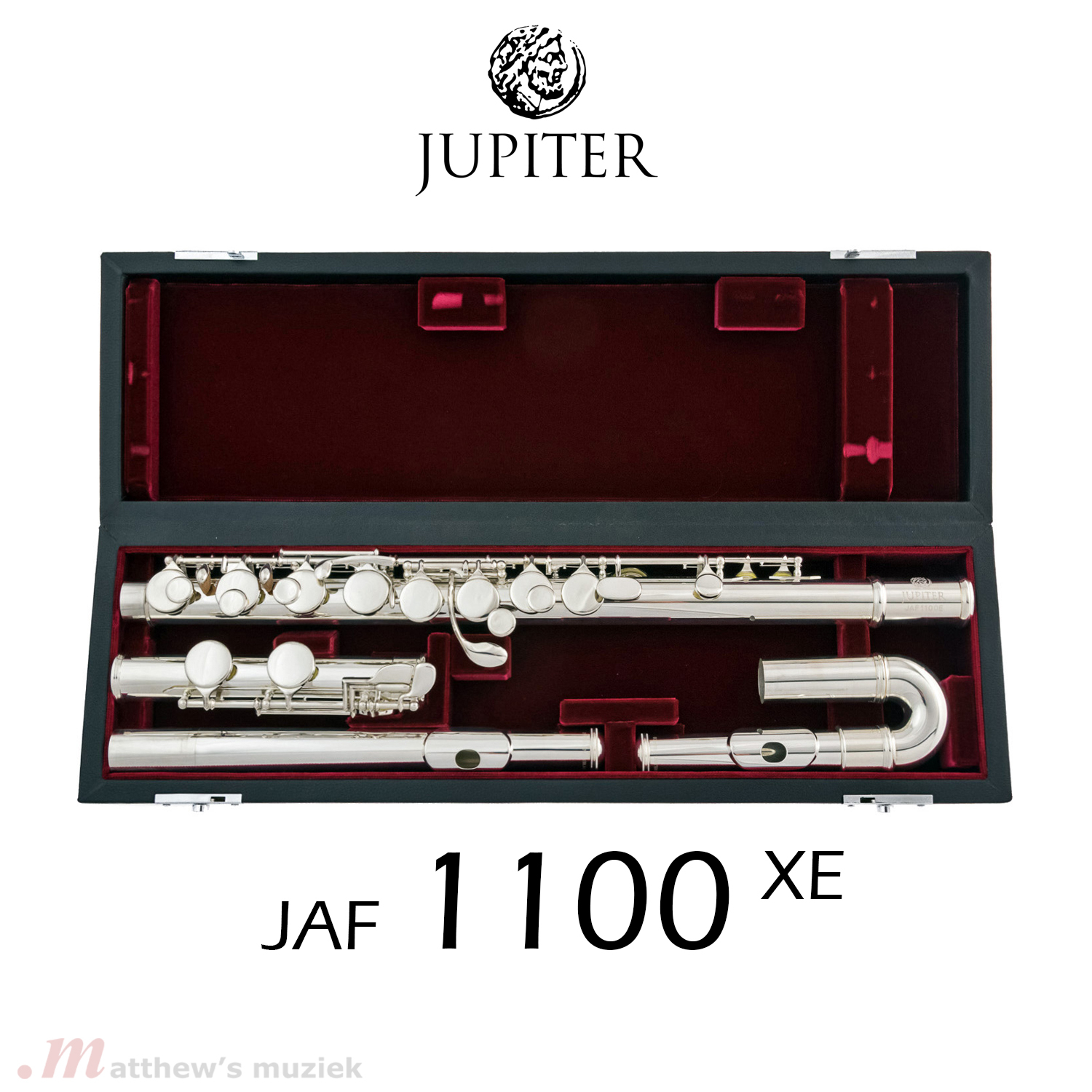 Jupiter JAF1100XE Alto Flute - Straight & Curved Head Joints