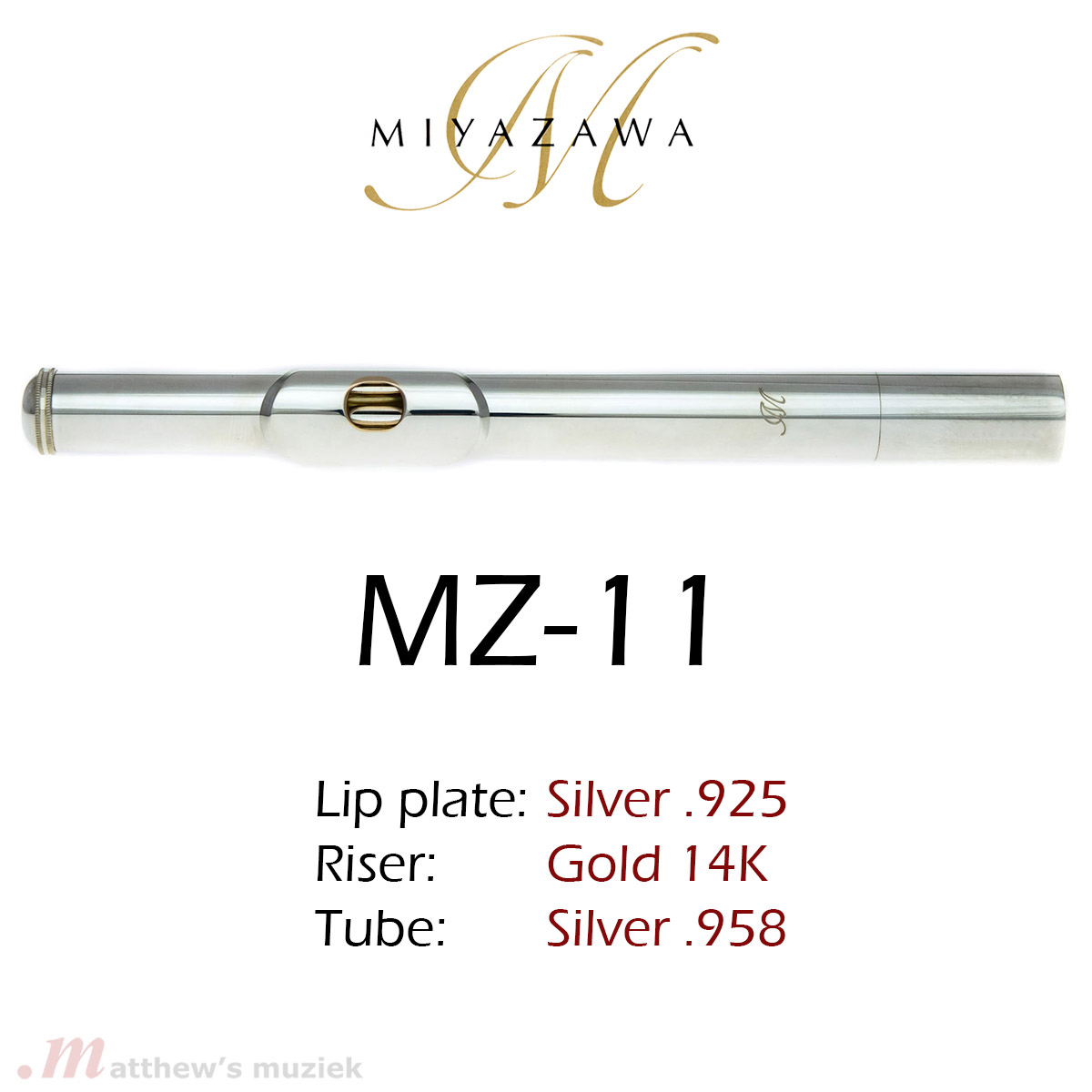 Miyazawa Kopfstück - MZ-11 - 14K Gold