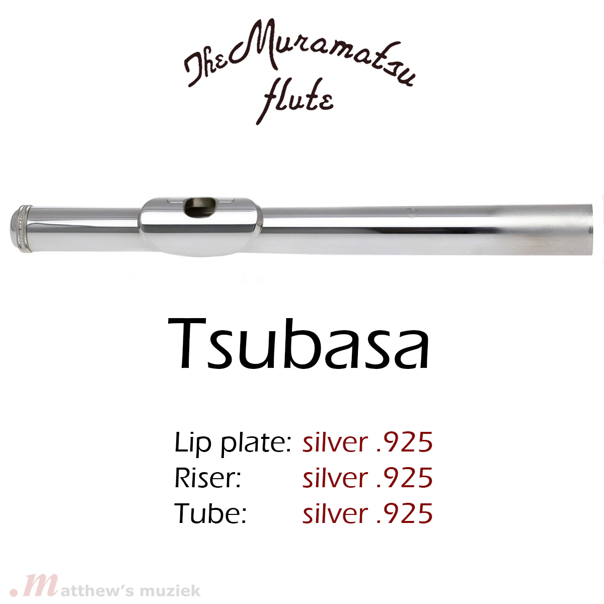 Muramatsu Kopfstück - Tsubasa - Sterling Silber