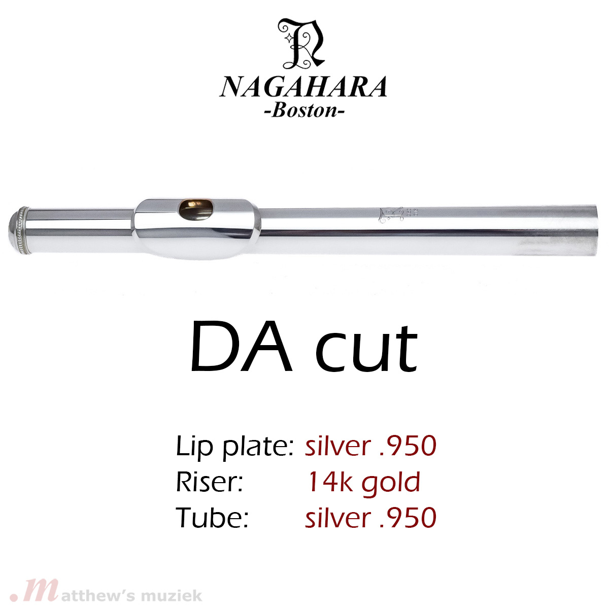 Nagahara Kopfstück - 0,950 Silber - 14K Kamin