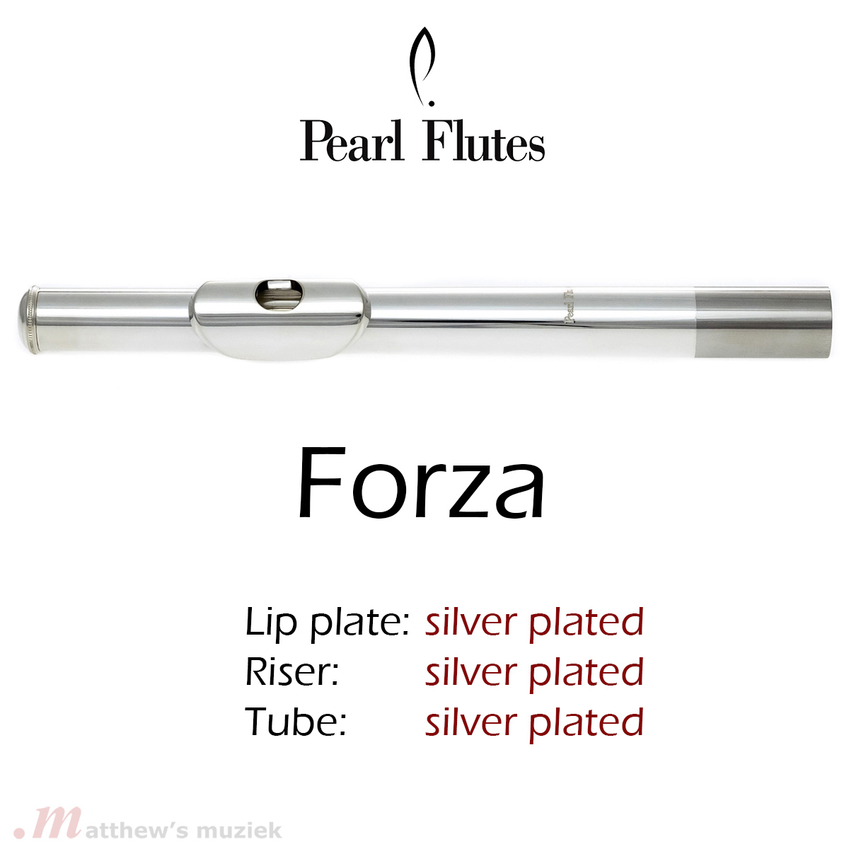 Pearl Flute Headjoint - Forza - Silver Plated