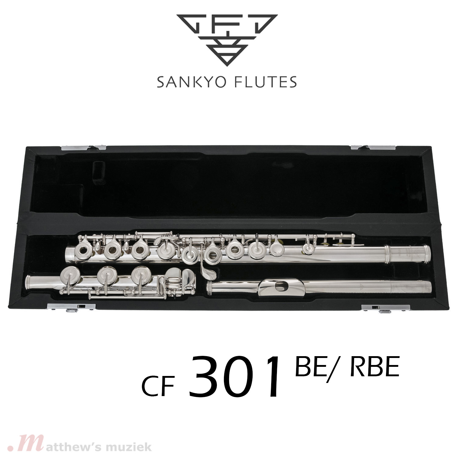 Sankyo Dwarsfluit - 301 BE Silversonic