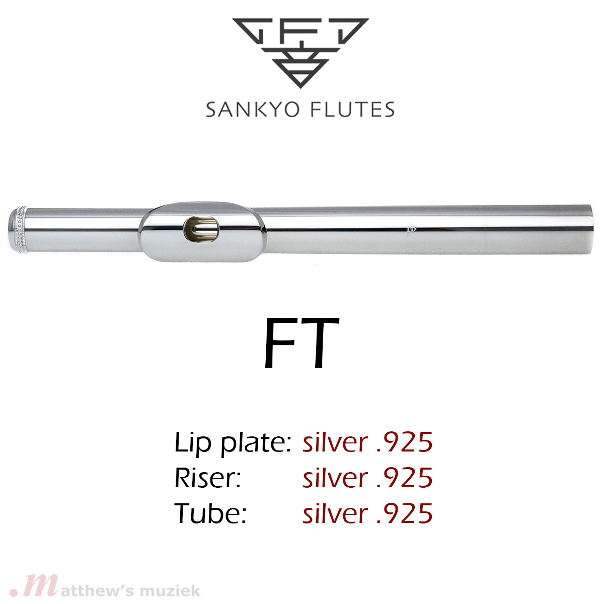 Sankyo Kopfstück - FT - .925 Sterling Silber