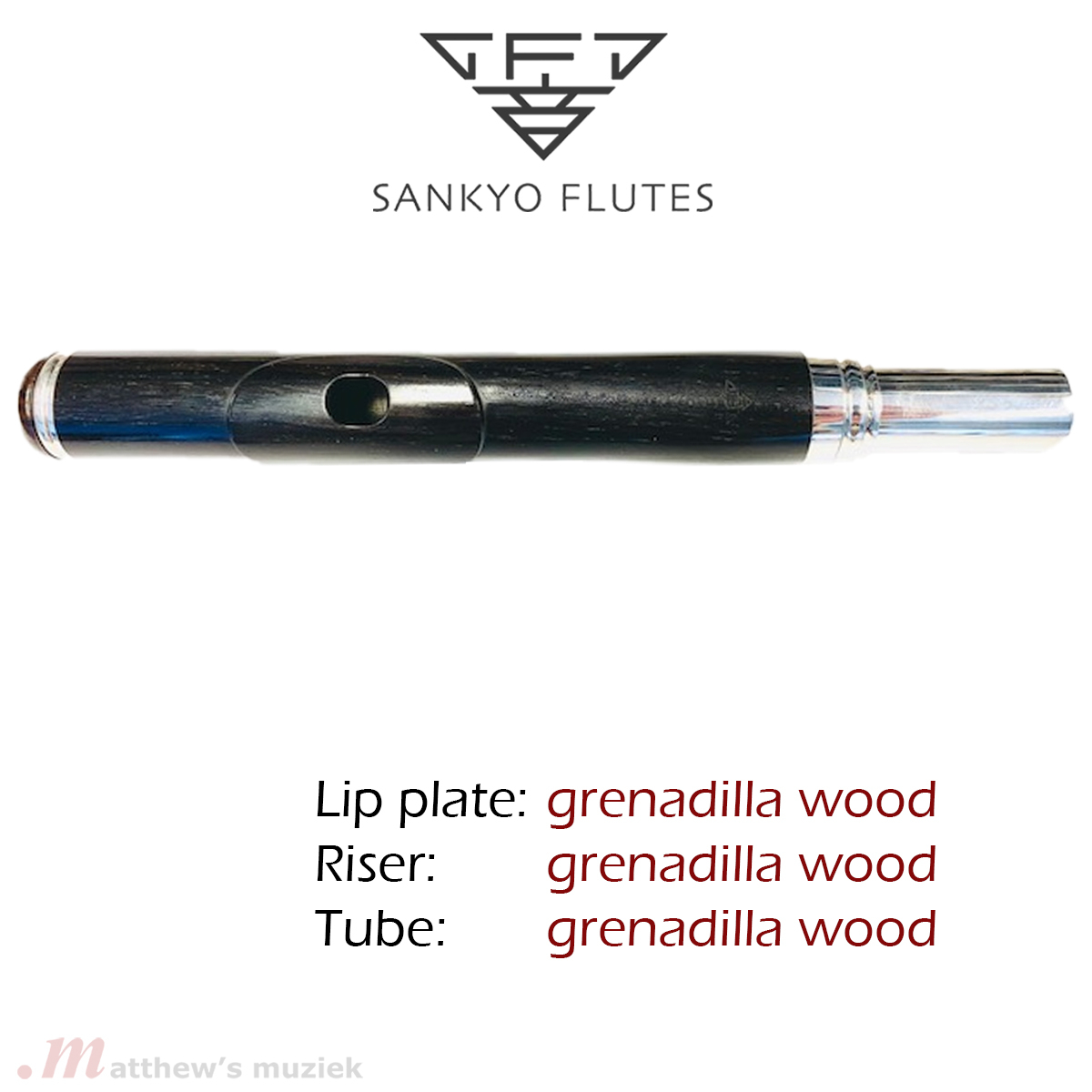 Sankyo Wooden Flute Headjoint