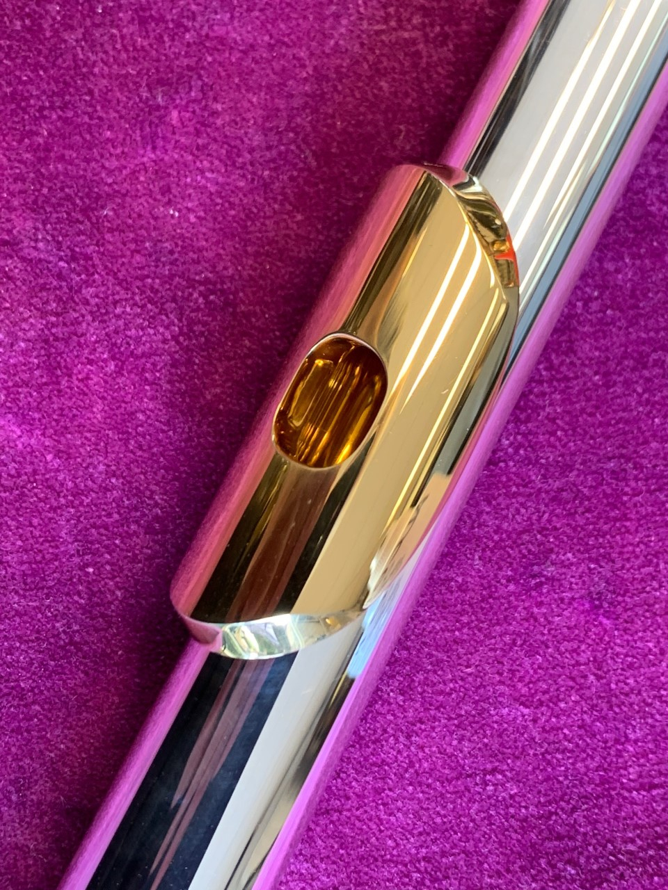 Pearl Flute Headjoint - Vivace .970 Silver - Gold Plated Lipplate, Riser and Crown