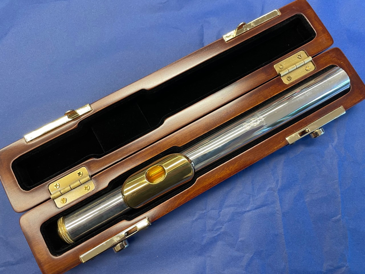 Emanuel Flute Head Joint - Silver | 14K Gold Riser | GP Lip Plate, Crown and Interior