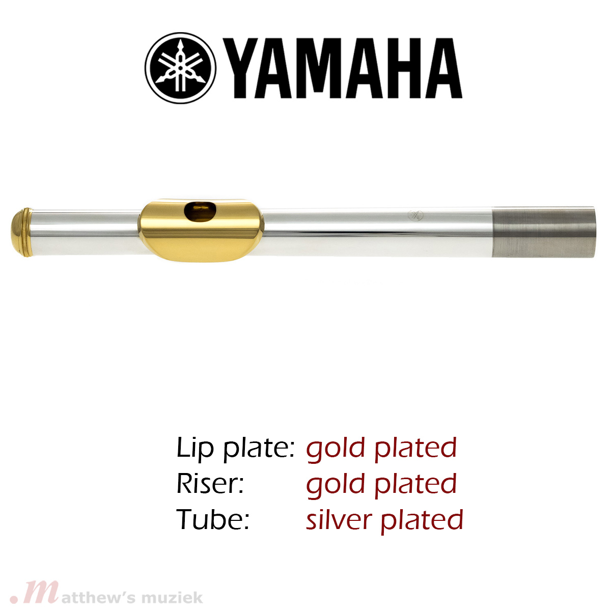 Yamaha Head Joint - Silver Plated with Gold Plated Lipplate